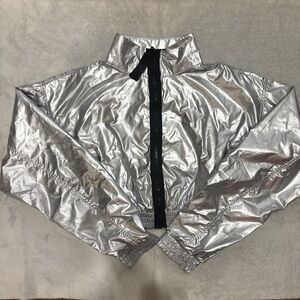 One Clothing Silver Bomber Jacket